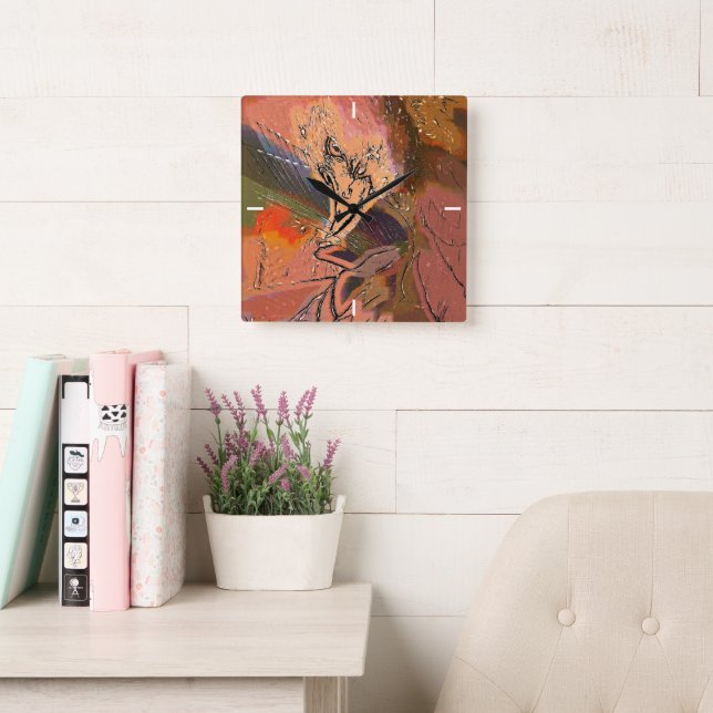 HORLOGE CARRÉE HAWK (Salle de lecture)