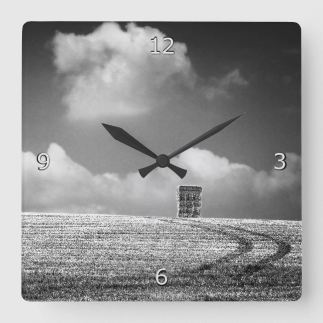 Horloge Carrée Haystack and Tracks (Recto)