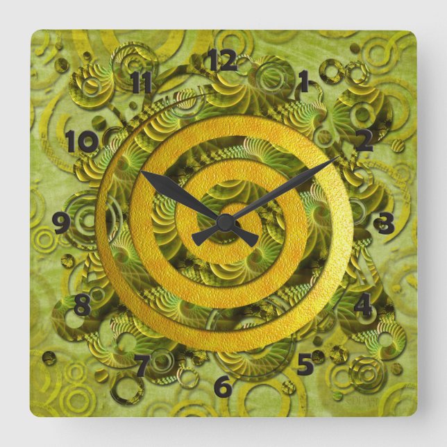 Horloge Carrée Healing Power (Recto)