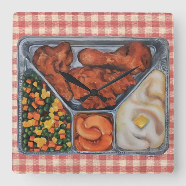 Horloge Carrée Heat and Serve ! (Recto)