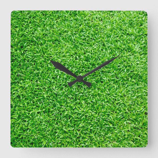 Horloge Carrée Herbe verte (Recto)