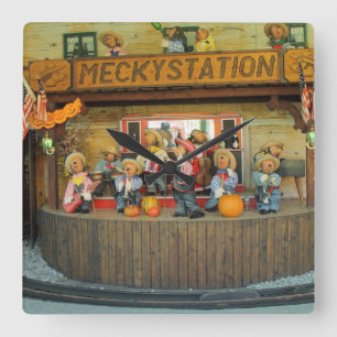 Horloge Carrée Hérisson musical Cowboy Band