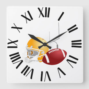 Horloge Carrée Heure de Football