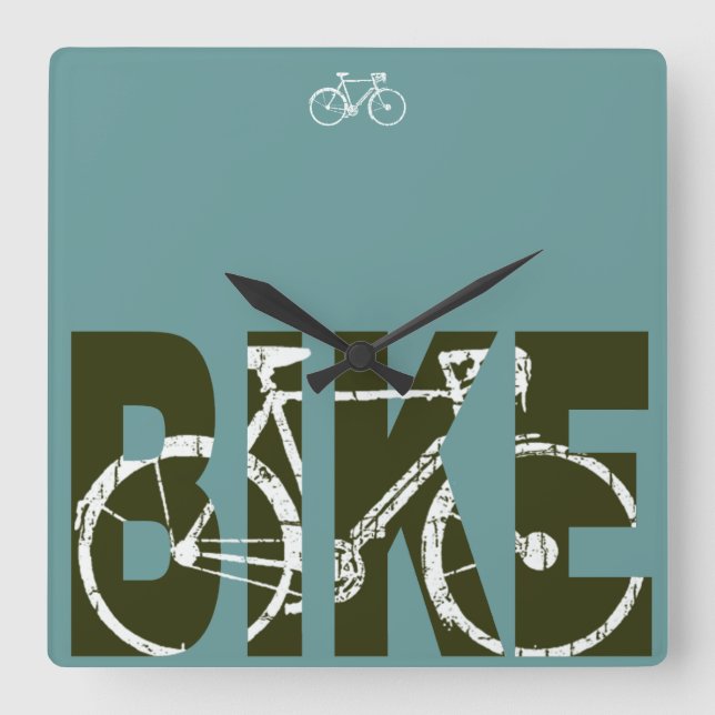 Horloge Carrée Heure du vélo . heure du vélo (Recto)