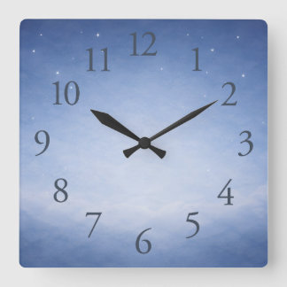 Horloge Carrée Hey Diddle Diddle Night Sky Nursery Wall Clock