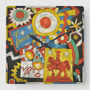 Horloge Carrée Himmel de Marsden Hartley, expressionnisme Vintage