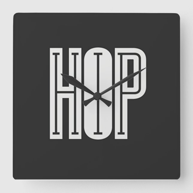 Horloge Carrée Hip hop Wall Clock (Recto)