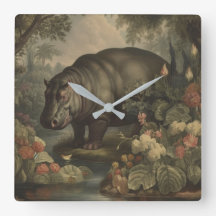 Hippopotame Botanique Vintage