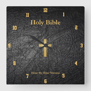 Horloge Carrée Holy Bible Wall Clock