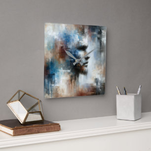 Horloge Carrée Homme avant-gardiste Abstrait