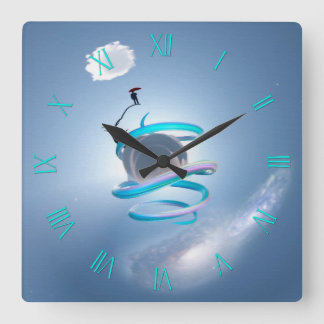 Horloge Carrée Homme sur une sphère sablonneuse