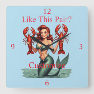 Horloge Carrée Hommes de ménage Thunder_Cove