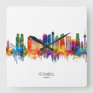 Horloge Carrée Horizon d'Istanbul Turquie