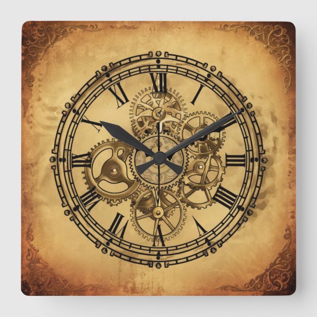 Horloge Carrée Horlogerie vintage (Recto)