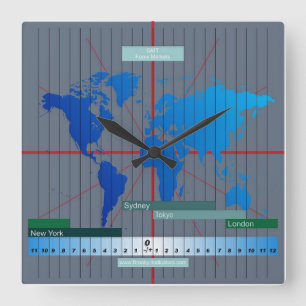 Horloge Carrée Horodateur du marché de forex escompté