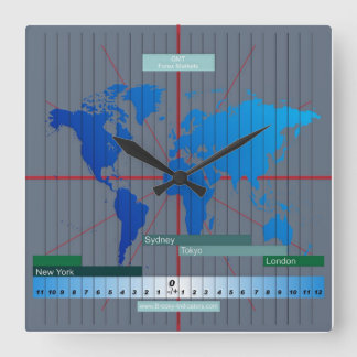 Horloge Carrée Horodateur du marché de forex escompté