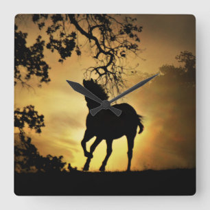 Horloge Carrée Horse Lover's Wall Clock