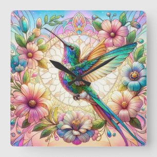 Horloge Carrée Hummingbird