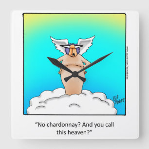 Horloge Carrée Humour de vin "Spectickies" Mur Clock Cadeau