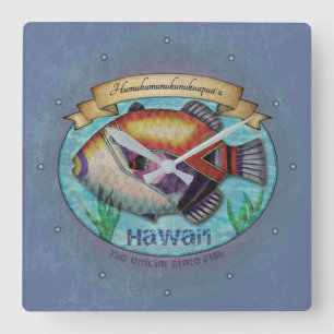 Horloge Carrée Humuhumunukunukuapua