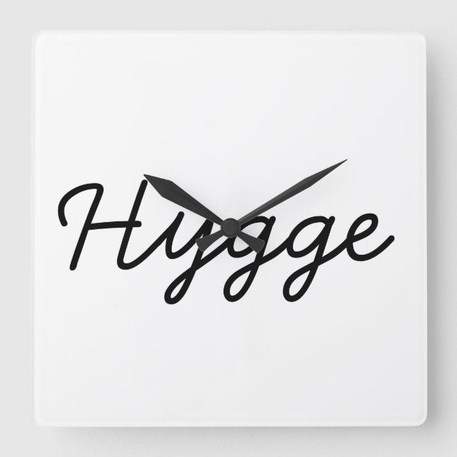 Horloge Carrée Hygge Black Elegant (Recto)
