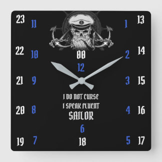 HORLOGE CARRÉE I DO NOT CURSE I SPEAK FLUENT SAILOR