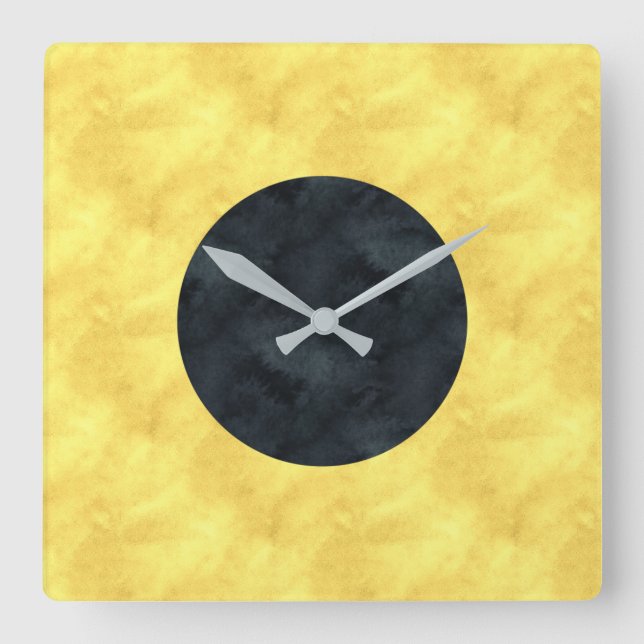 Horloge Carrée I India Watercolor Nautical Signal Maritime (Recto)