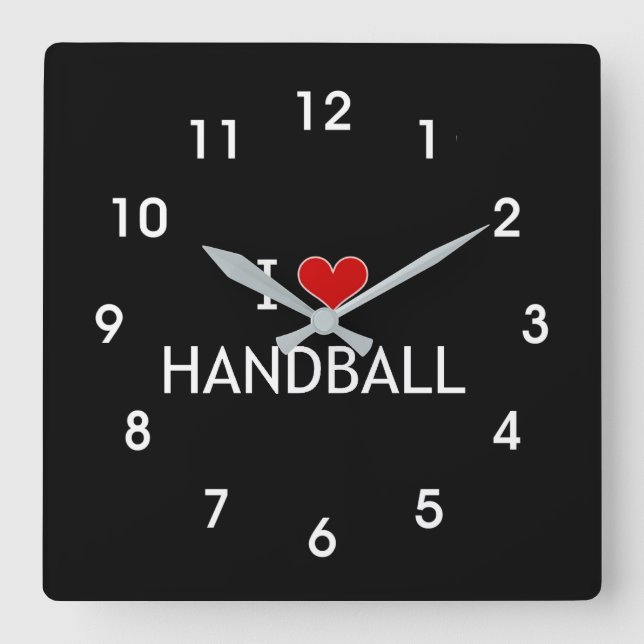 Horloge Carrée I Love Handball (Recto)