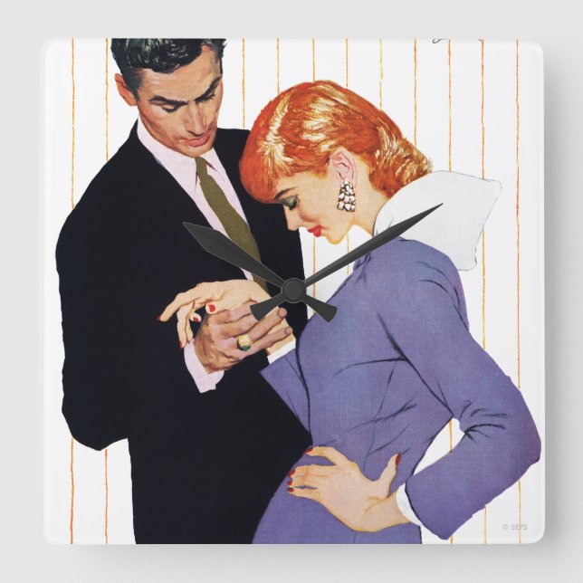 Horloge Carrée I Love You Mama Girl 2 (Recto)