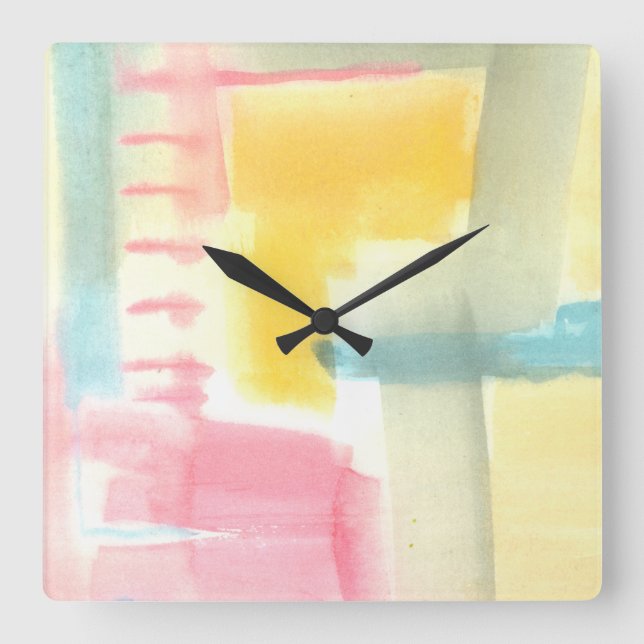 Horloge Carrée I Luxe en pastel (Recto)