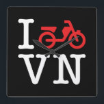 Horloge Carrée I Motorbike Vietnam<br><div class="desc">I Motorbike Vietnam</div>