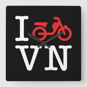 Horloge Carrée I Motorbike Vietnam