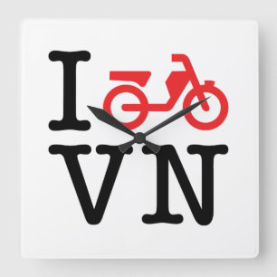 Horloge Carrée I Motorbike Vietnam