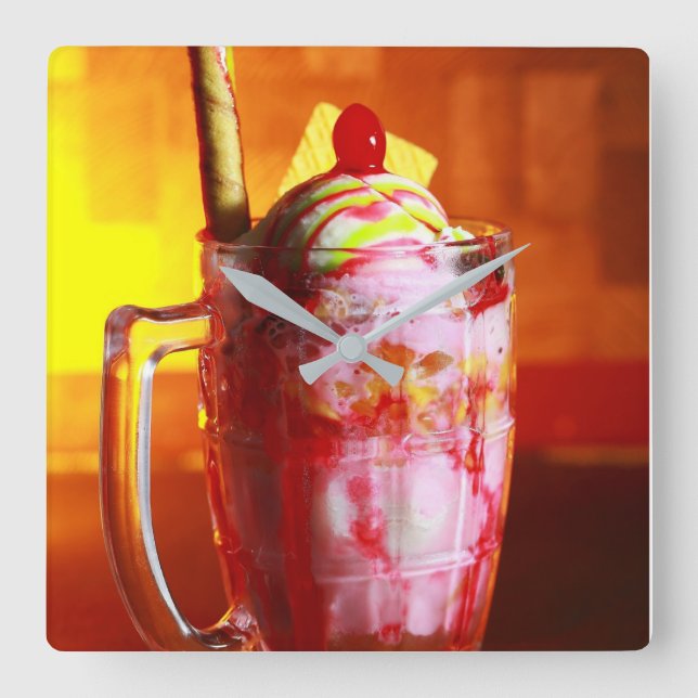 Horloge Carrée Ice Cream Sorbet (Recto)