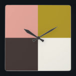 Horloge Carrée Iivoire de chocolat rose or<br><div class="desc">.</div>