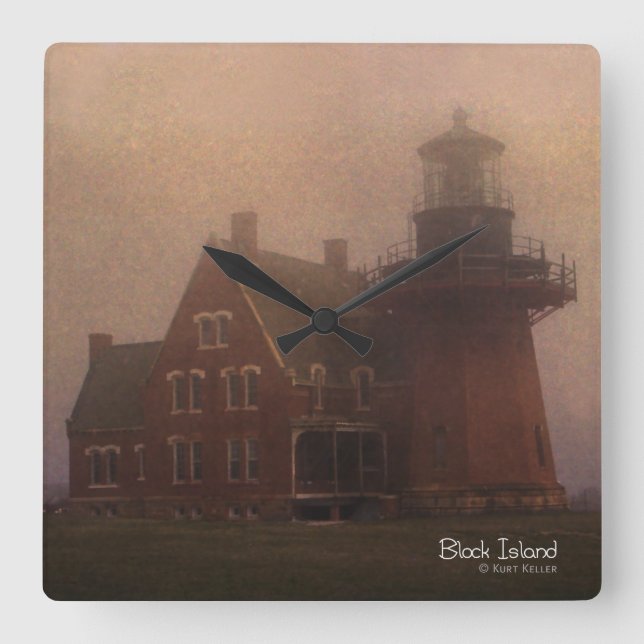 Horloge Carrée Île Block (Recto)