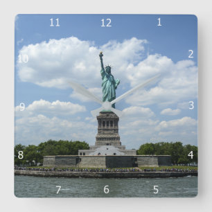 HORLOGE CARRÉE ÎLE LIBERTY