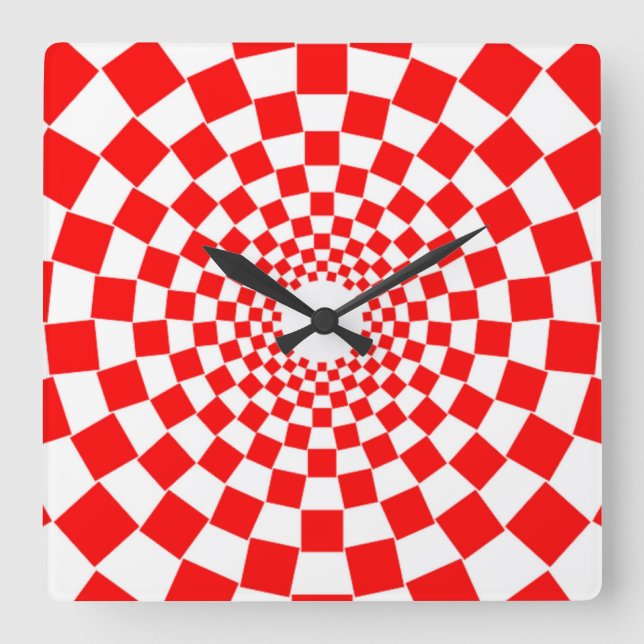 HORLOGE CARRÉE ILLUSION OPTIQUE (Recto)