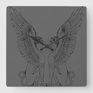 Horloge Carrée Illustration vintage Sphinx