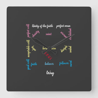 Horloge Carrée Impression bleue à la perfection.