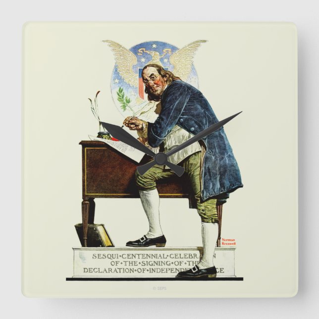 Horloge Carrée Indépendance (Recto)