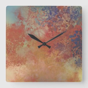 Horloge Carrée Industrie Rustique Metallical Inspiré Art