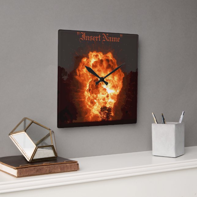 Horloge Carrée Inferno (Bureau)