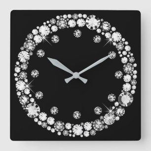 Horloge Carrée Infini de diamant