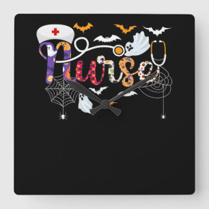 Horloge Carrée Infirmière Costume Halloween cadeau avec araignée