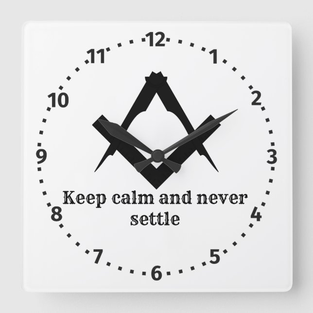 Horloge Carrée Inspirational phrase (Recto)