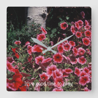 Horloge Carrée Inspirational Reminder to Pray