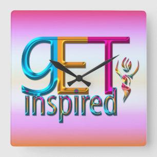 Horloge Carrée Inspirer ~ Neon