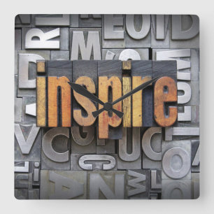 Horloge Carrée Inspirez
