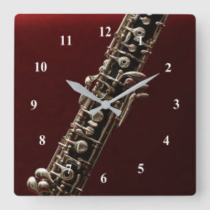 Horloge Carrée instrument de musique Oboe